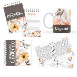 Arquivo Digital Agenda e Kit Floral 06 - Permanente