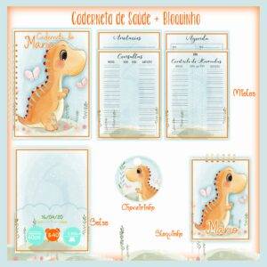 Arquivo Digital KIT Caderneta de vacina DINO MENINO 01