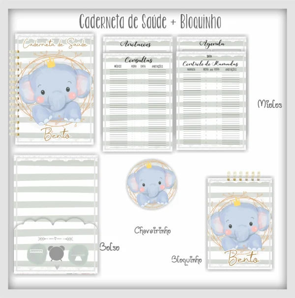 Arquivo Digital KIT Caderneta de vacina ELEFANTINHO 3