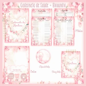 Arquivo Digital KIT Caderneta de vacina FLORAL 2