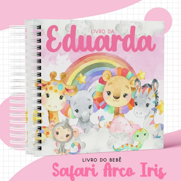 Arquivo Digital KIT Caderneta de vacina Safari Menina 2 - Imagem 2