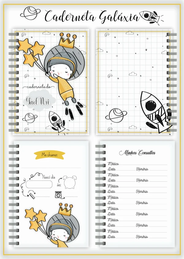 Arquivo Digital KIT Caderneta de vacina GALAXIA 1