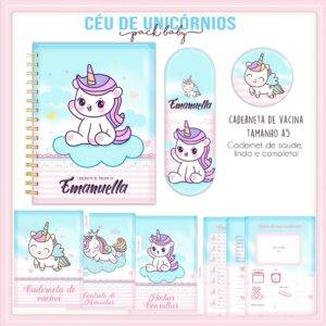 Arquivo Digital KIT Caderneta de vacina UNICORNIO 1