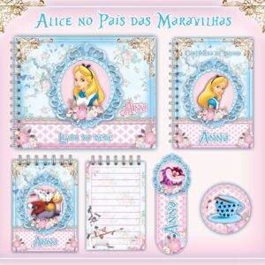 Arquivo Digital KIT Caderneta ALICE NO PAÍS DAS MARAVILHAS 1