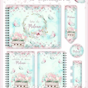 Arquivo Digital KIT Caderneta de vacina BORBOLETAS 01