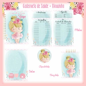 Arquivo Digital KIT Caderneta de vacina BAILARINA 03