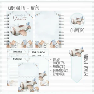 Arquivo Digital KIT Caderneta de vacina AVIÃO 1