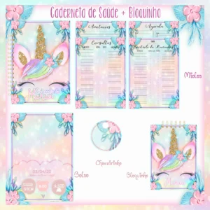 Arquivo Digital KIT Caderneta de vacina UNICORNIO 2