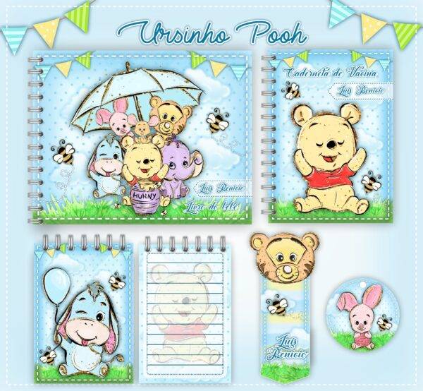 Arquivo Digital KIT Caderneta de vacina URSINHO POOH 1