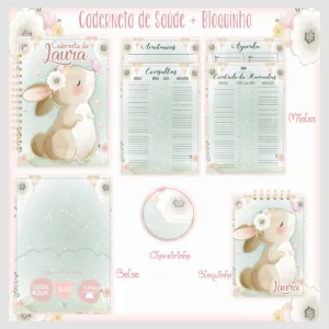 Arquivo Digital KIT Caderneta de vacina COELHINHA 01