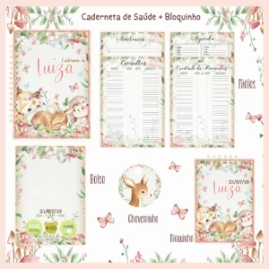 Arquivo Digital KIT Caderneta de vacina BOSQUE ENCANTADO 01