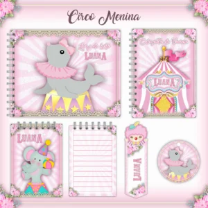 Arquivo Digital KIT Caderneta de vacina CADERNETA DE VACINA E - CIRCO MENINA 02