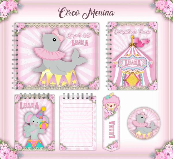 Arquivo Digital KIT Caderneta de vacina CADERNETA DE VACINA E - CIRCO MENINA 02