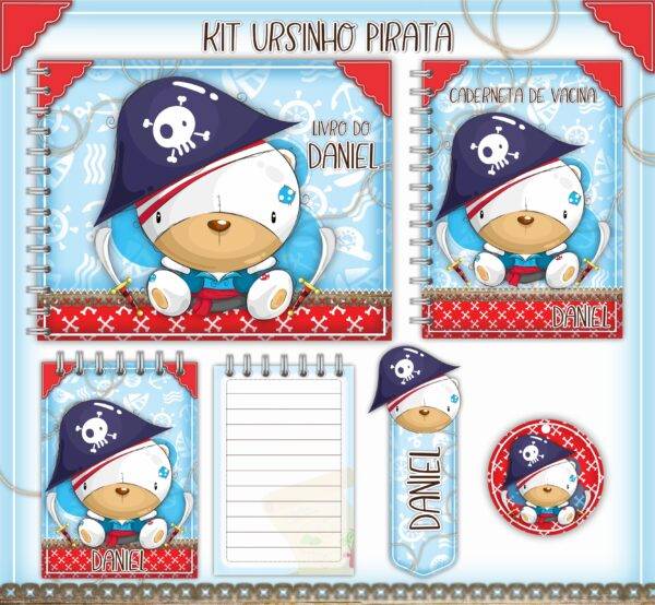 Arquivo Digital KIT Caderneta de vacina URSINHO PIRATA 1