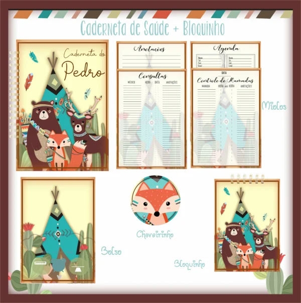 Arquivo Digital KIT Caderneta de vacina BOSQUE MENINO 02