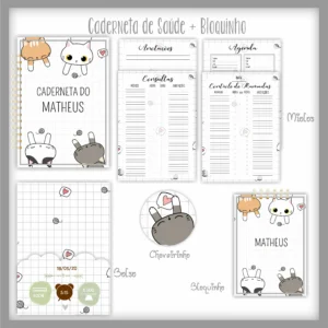 Arquivo Digital KIT Caderneta de vacina GATINHOS 2