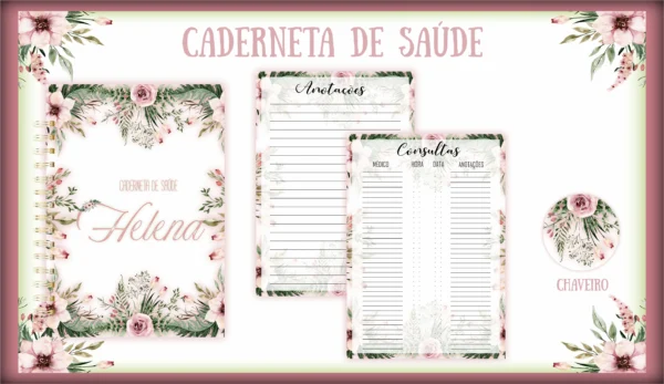 Arquivo Digital KIT Caderneta de vacina FLORAL 1