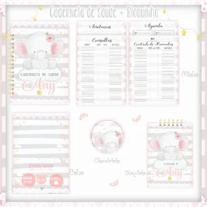 Arquivo Digital KIT Caderneta de vacina ELEFANTINHA 03