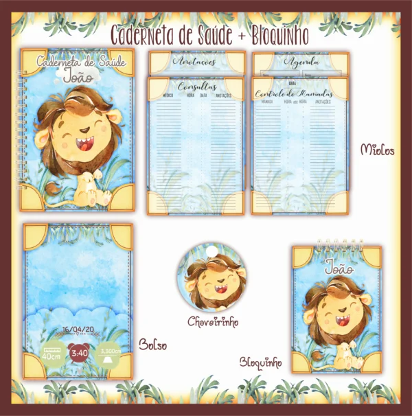 Arquivo Digital KIT Caderneta de vacina LEAOZINHO 2