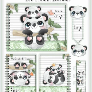 Arquivo Digital KIT Caderneta de vacina PANDA MENINO 1