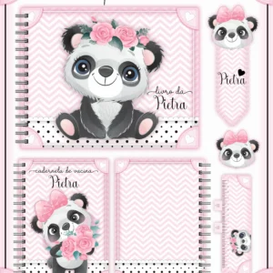 Arquivo Digital KIT Caderneta de vacina PANDA MENINA 1