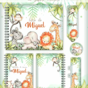 Arquivo Digital KIT Caderneta de vacina SAFARI MENINO 1