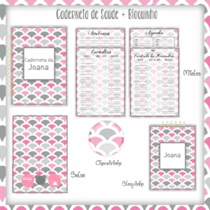 Arquivo Digital KIT Caderneta de vacina NEUTRO ROSA 1