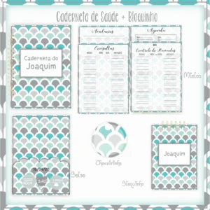 Arquivo Digital KIT Caderneta de vacina NEUTRO AZUL 1