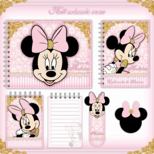 Arquivo Digital KIT Caderneta de vacina MINNIE ROSA 1