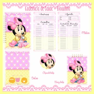 Arquivo Digital KIT Caderneta de vacina MINNIE BABY 2