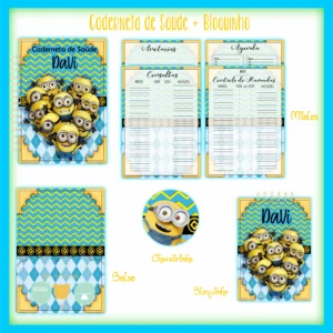 Arquivo Digital KIT Caderneta de vacina MINIONS 1