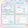 Arquivo Digital KIT Caderneta de vacina CHUVA DE AMOR MENINA 01 - Imagem 2
