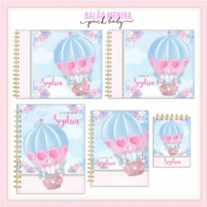 Arquivo Digital KIT Caderneta de vacina BALÃO MENINA 02