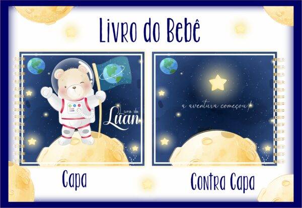 Arquivo Digital KIT Caderneta de vacina URSO ASTRONAUTA 1 - Imagem 3