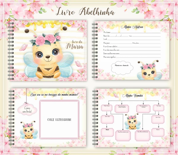 Arquivo Digital KIT Caderneta de vacina ABELHINHA 1 - Imagem 3