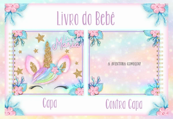 Arquivo Digital KIT Caderneta de vacina UNICORNIO 2 - Imagem 2