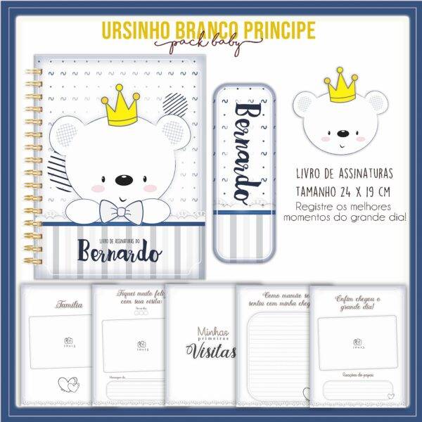 Arquivo Digital KIT Caderneta de vacina URSINHO BRANCO 1 - Imagem 2