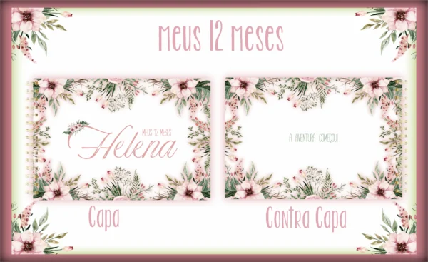 Arquivo Digital KIT Caderneta de vacina FLORAL 1 - Imagem 2