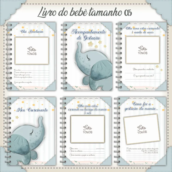 Arquivo Digital KIT Caderneta de vacina ELEFANTINHO 2 - Imagem 3
