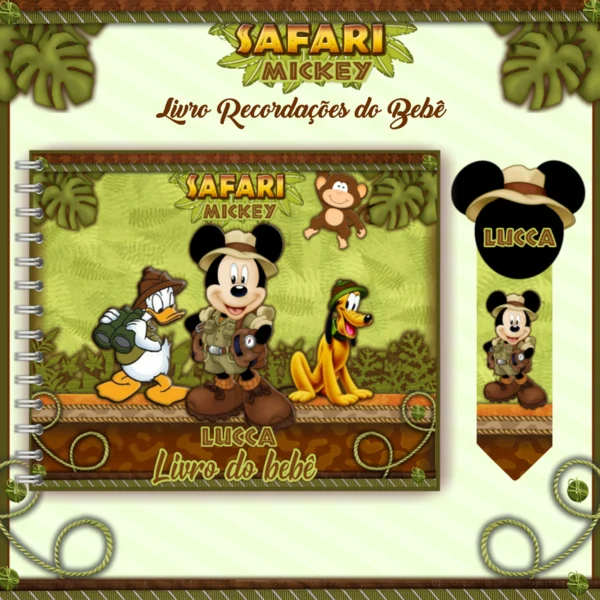 Arquivo Digital KIT Caderneta de vacina MICKEY SAFARI 1 - Imagem 2