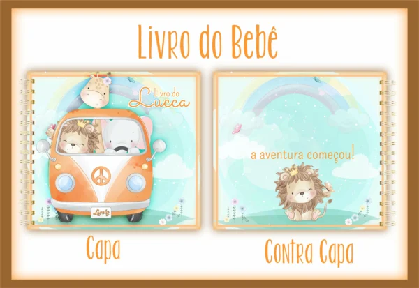Arquivo Digital KIT Caderneta de vacina SAFARI NA KOMBI 1 - Imagem 2