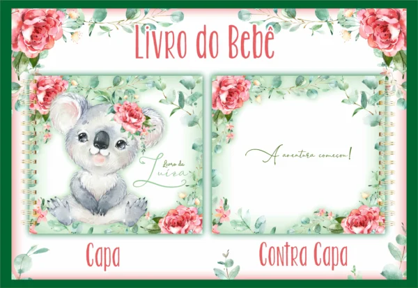 Arquivo Digital KIT Caderneta de vacina KOALA MENINA 1 - Imagem 2
