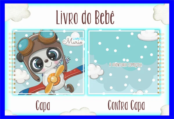 Arquivo Digital KIT Caderneta de vacina URSINHO AVIADOR 1 - Imagem 3