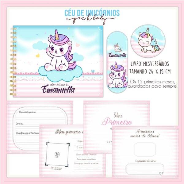 Arquivo Digital KIT Caderneta de vacina UNICORNIO 1 - Imagem 4