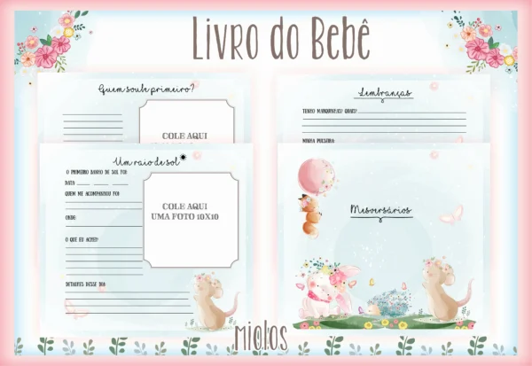 Arquivo Digital KIT Caderneta de vacina ANIMAIS BALOEIROS 1 - Imagem 3