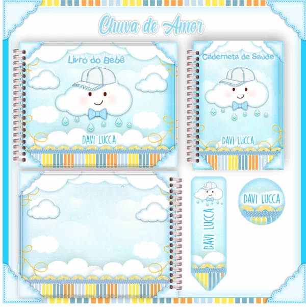 Arquivo Digital KIT Caderneta de vacina CHUVA MENINO 01