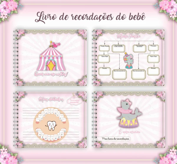 Arquivo Digital KIT Caderneta de vacina CADERNETA DE VACINA E - CIRCO MENINA 02 - Imagem 4
