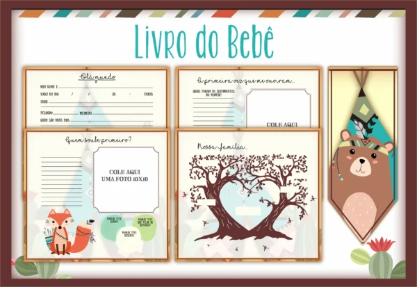 Arquivo Digital KIT Caderneta de vacina BOSQUE MENINO 02 - Imagem 4