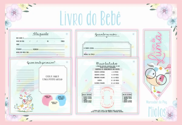 Arquivo Digital KIT Caderneta de vacina GIRAFINHA 1 - Imagem 5