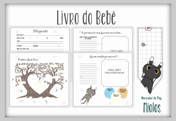 Arquivo Digital KIT Caderneta de vacina GATINHOS 2 - Imagem 3